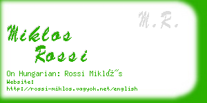 miklos rossi business card